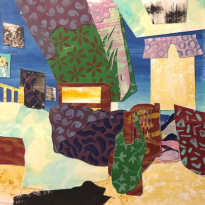 Lauryn Painted Paper Collage acrylic Painting