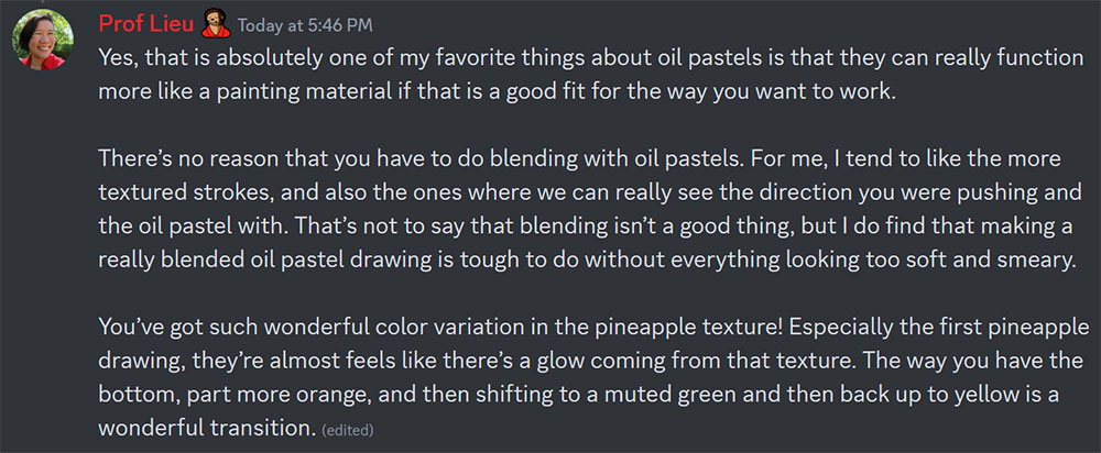 discord workshop feedback