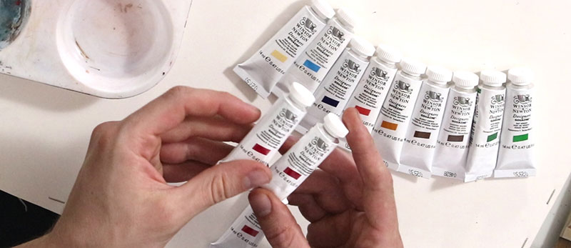 banner gouache painting