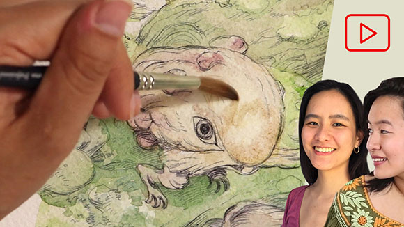 Ballpoint Pen & Watercolor: Imagined Environment