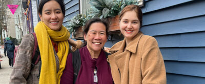 Cat Mia Clara banner staff together