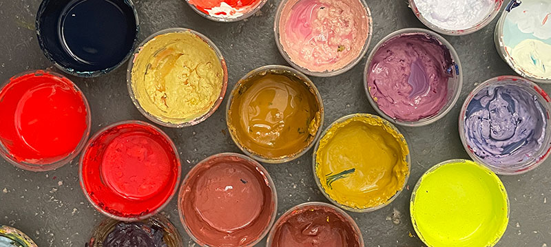 banner painting color palette