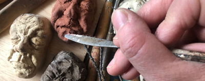 banner sculpture heads clara