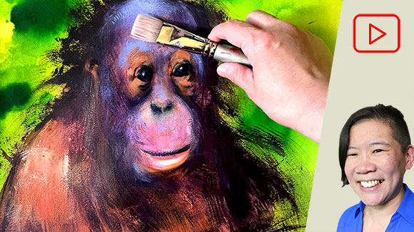 acrylic painting: animal fur